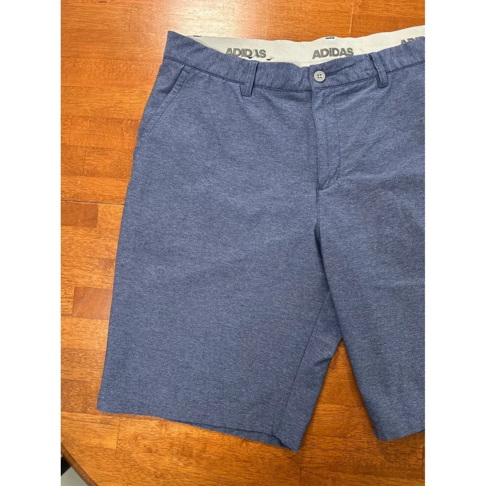 Adidas Golf Shorts Mens 38 Blue Ultimate360 Heathered Performance